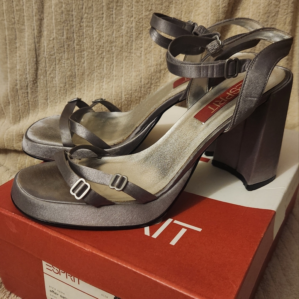 Silver Satain Shoes